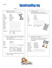 English Worksheet: Special spelling for final 