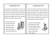 English Worksheet: Comprehension Passages_Set 1