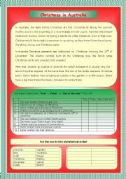 English Worksheet: Christmas in Australia