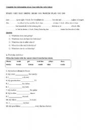 English Worksheet: Present simple