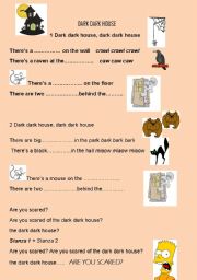 English Worksheet: halloween song