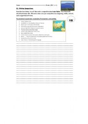 English worksheet: writing a composition about Lake Baikal