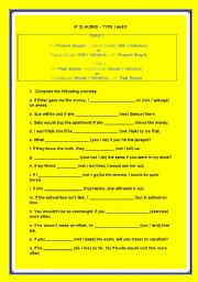 English Worksheet: Conditional Sentences - Type I and II
