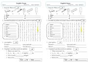 English Worksheet: Exam 5th grade school objects and commands 