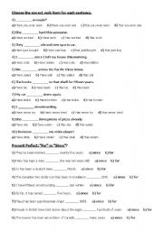 English Worksheet: present perfect