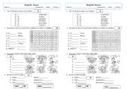 Exam 5th grade days, months, weather and numbers