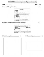 English worksheet: country ID