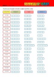 English Worksheet: Irregular verbs (to hold - to mean)