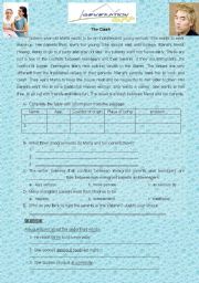 English Worksheet: worksheet