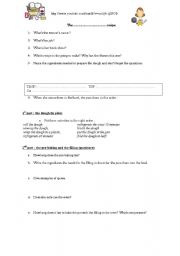 English Worksheet: VIDEO : the pumpkin pie recipe