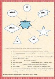 English Worksheet: PHRASAL WITH 