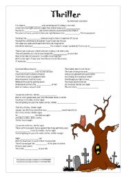 English Worksheet: Michael Jacksons Thriller