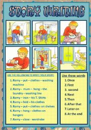 English Worksheet: story writing