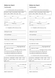 English Worksheet: Make my heart