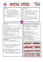 English Worksheet: MODALVERBS- 2 