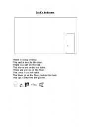 English Worksheet: Jacks bedroom