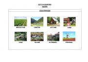English Worksheet: CITY & COUNTRY. COUNTRYSIDE