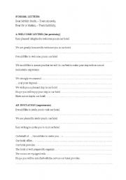 English Worksheet: formal letter