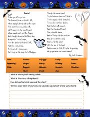 English Worksheet: Halloween Worksheet