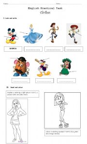 English worksheet: What are you wearing? + Clothes 