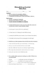 English worksheet: Relative Clauses