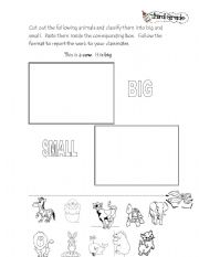 English worksheet: Big or small?