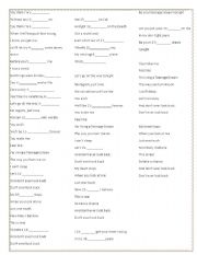 English Worksheet: Teenage dream Song