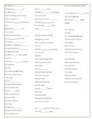 English worksheet: Teenage dream Song