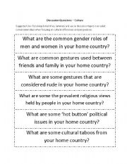 Discussion Questions - Culture