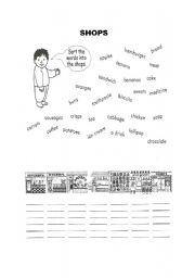 English Worksheet: Shops