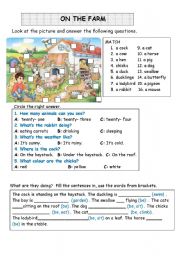 English Worksheet: On the Farm