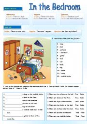 English Worksheet: bedroom