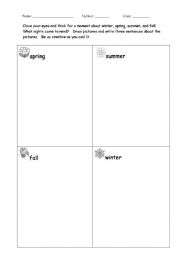 English worksheet: seasons