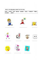 English worksheet: feelings