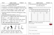 English Worksheet: numbers (singular and plural)