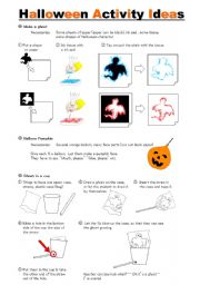 English Worksheet: Halloween Craft ideas