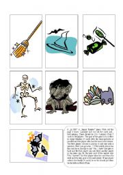 English worksheet: Halloween go fish game