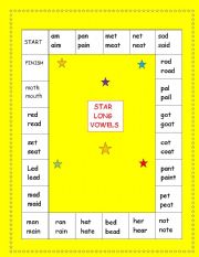 English Worksheet: STAR LONG VOWELS