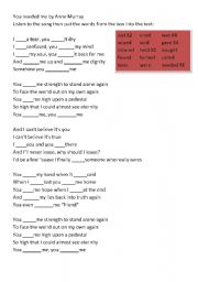 English worksheet: You needed me