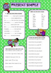 English Worksheet: Present Simple