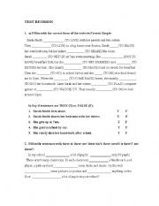 English worksheet: PRESENT SIMPLE, THERE IS/ARE, MUST(NT), SCHOOL SUBJECTS
