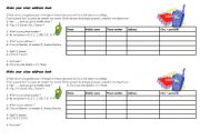 English worksheet: Pair work address