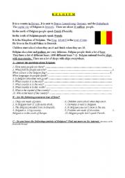 BELGIUM - basic info, exercises, map