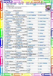 English Worksheet: Use of  English