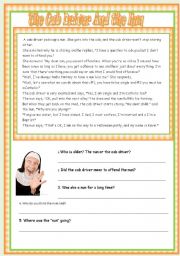 English Worksheet: The nun and the cab driver