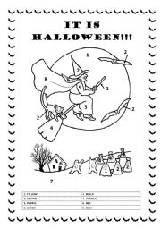 English Worksheet: It is Halloween!!