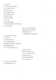 English Worksheet: First conditional