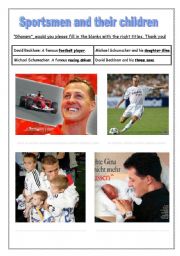 English worksheet: Sportsmen