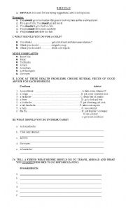 English Worksheet: Modal Verb Should