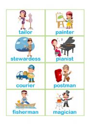 English Worksheet: Occupations and Jobs Flashcards 2